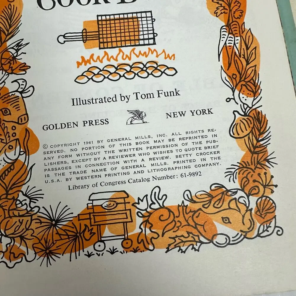 Betty Crocker's Outdoor Cook Book Golden Press 1961 Spiral Bound Cookbook